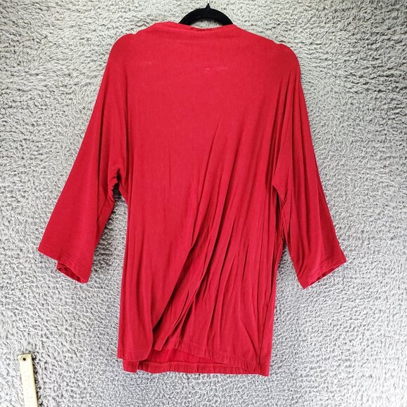 Bryn Walker Sweater Women’s Size Large Red Oversized Loose Fit 3/4 Sleeve Pullov - Picture 9 of 10